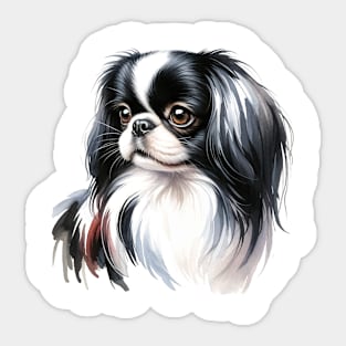 Japanese Chin Watercolor - Beautiful Dog Sticker